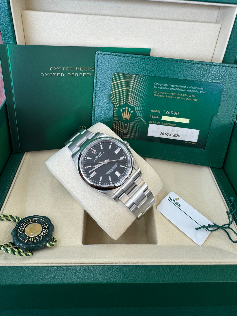 Rolex Oyster Perpetual 36mm 2024 Black Dial 126000