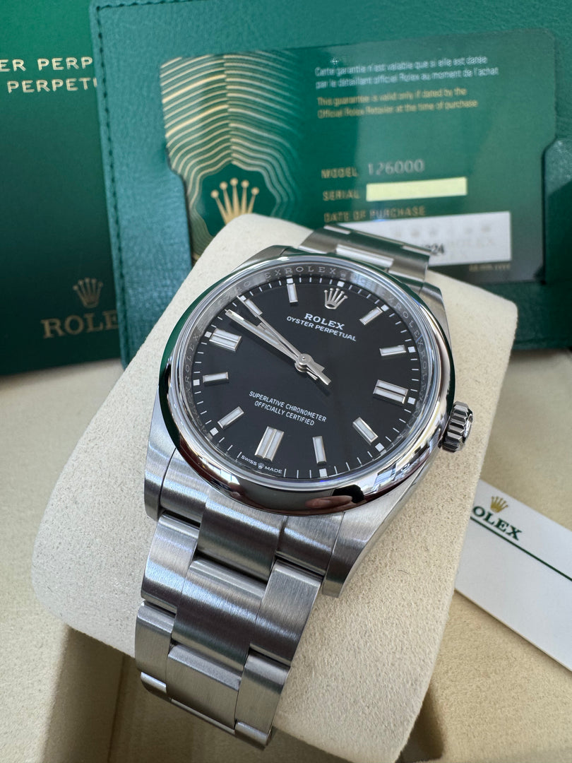 Rolex Oyster Perpetual 36mm 2024 Black Dial 126000