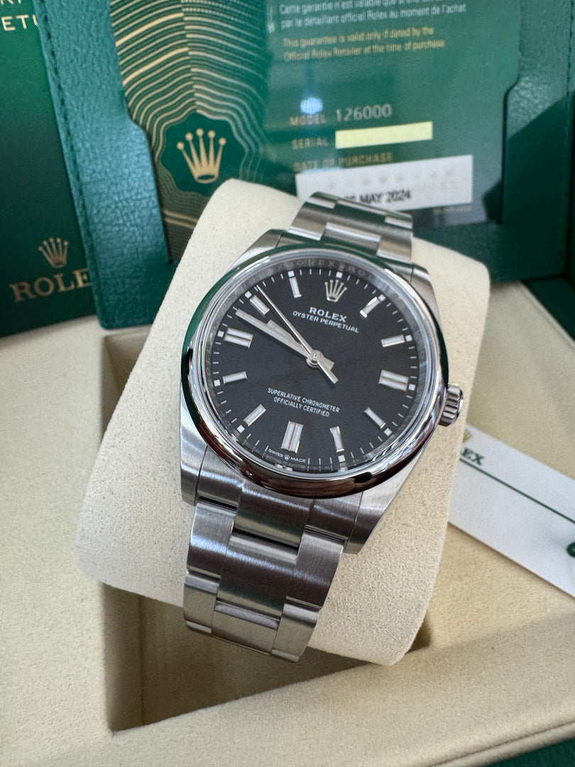 Rolex Oyster Perpetual 36mm 2024 Black Dial 126000