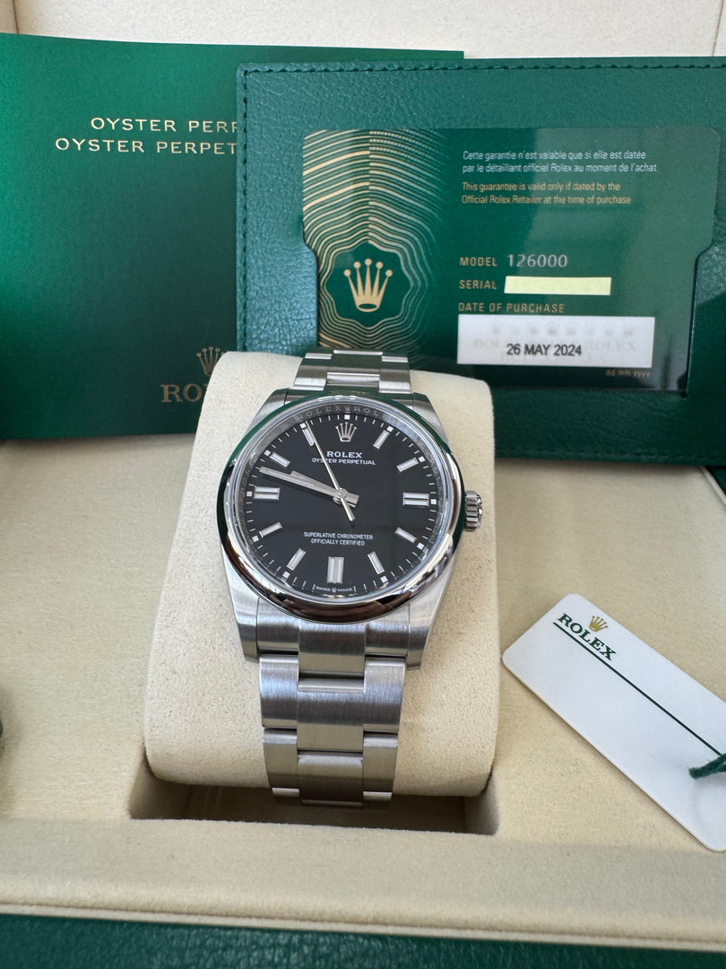 Rolex Oyster Perpetual 36mm 2024 Black Dial 126000