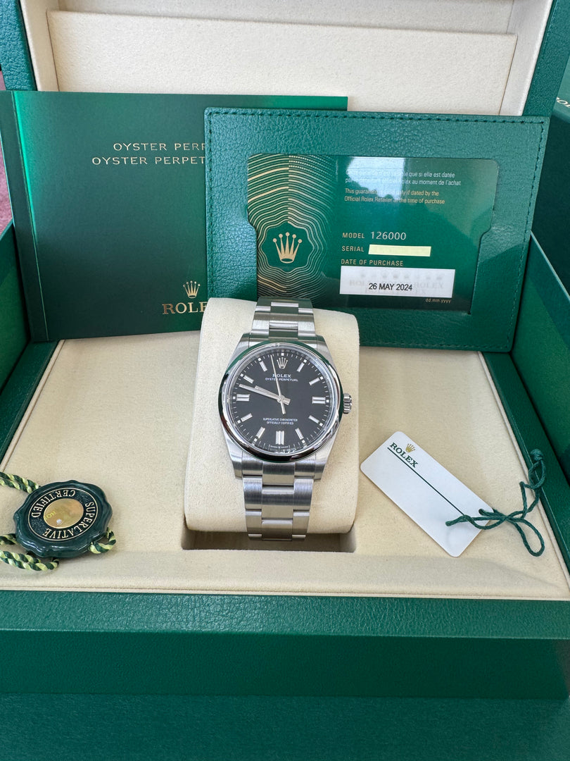 Rolex Oyster Perpetual 36mm 2024 Black Dial 126000