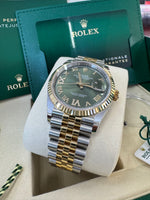 Load image into Gallery viewer, Rolex Datejust 36mm 126233 2026 Green Diamond 6&amp;9 Dial
