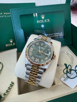 Load image into Gallery viewer, Rolex Datejust 36mm 126233 2026 Green Diamond 6&amp;9 Dial