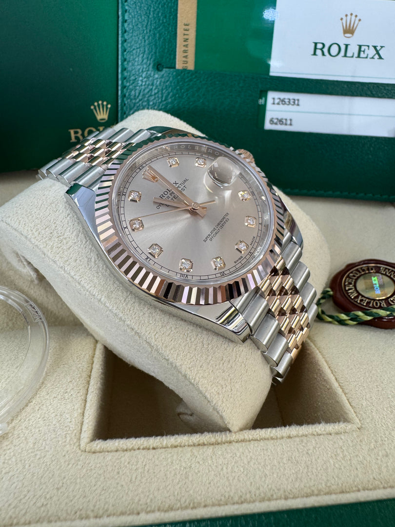 Rolex Datejust 41 Sundust Diamond Dial 126331 2018 Jubilee