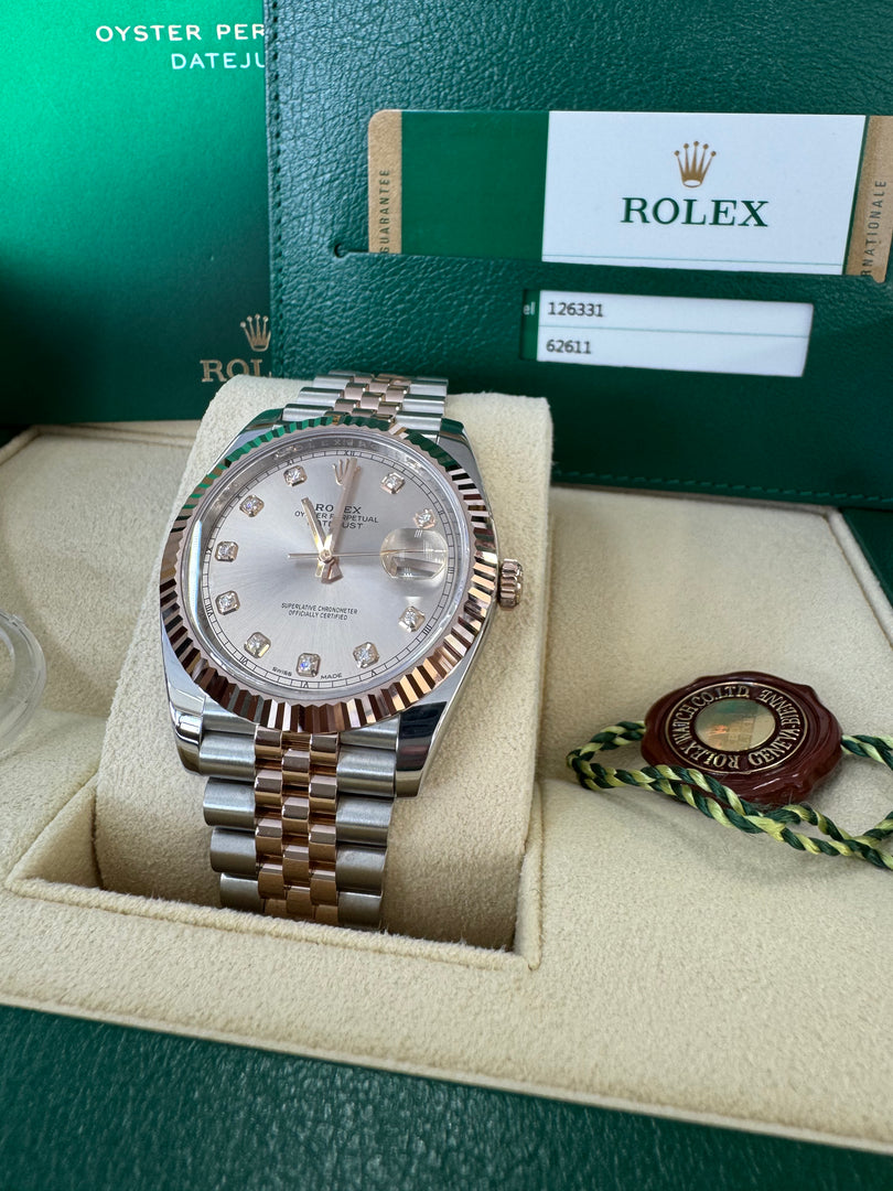 Rolex Datejust 41 Sundust Diamond Dial 126331 2018 Jubilee