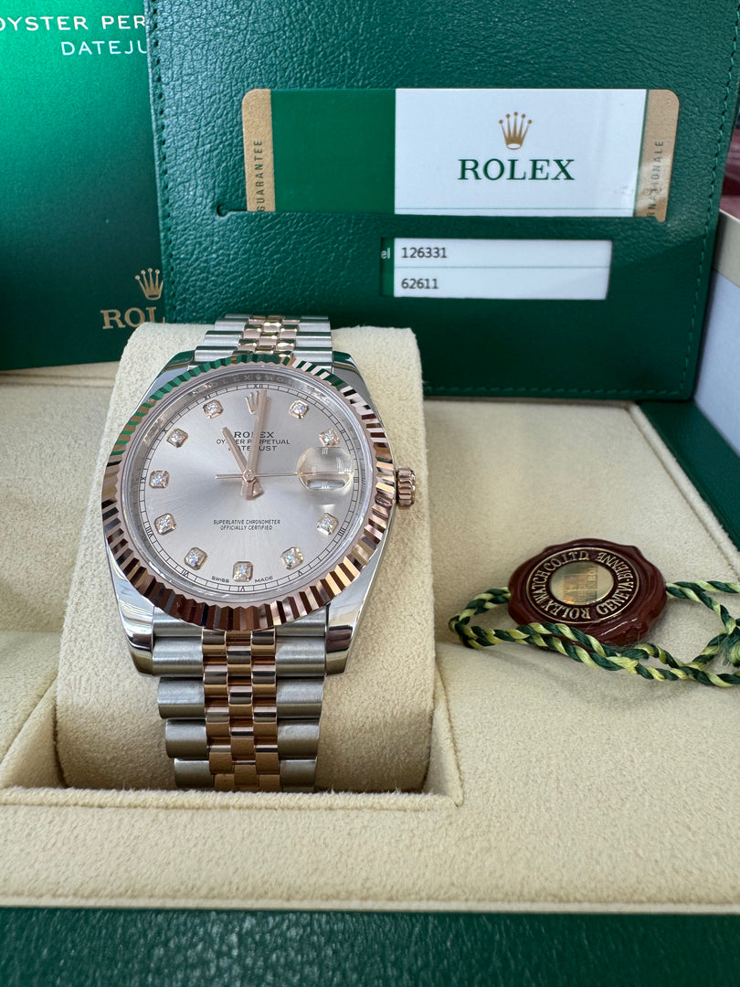 Rolex Datejust 41 Sundust Diamond Dial 126331 2018 Jubilee