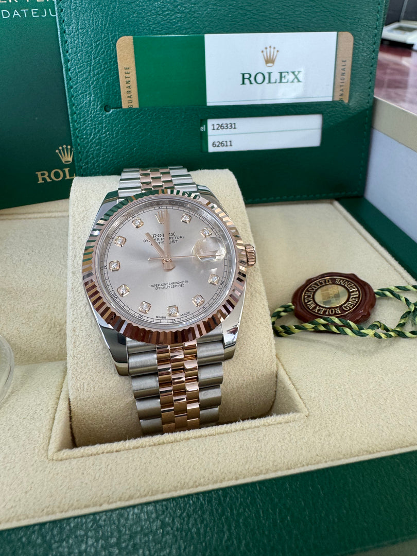 Rolex Datejust 41 Sundust Diamond Dial 126331 2018 Jubilee