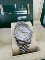 Load image into Gallery viewer, Rolex Datejust 36mm 116200 2013 Silver Diamond Dial Jubilee