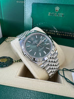 Load image into Gallery viewer, Rolex Datejust 41mm 126334 2024 Green Dial Jubilee
