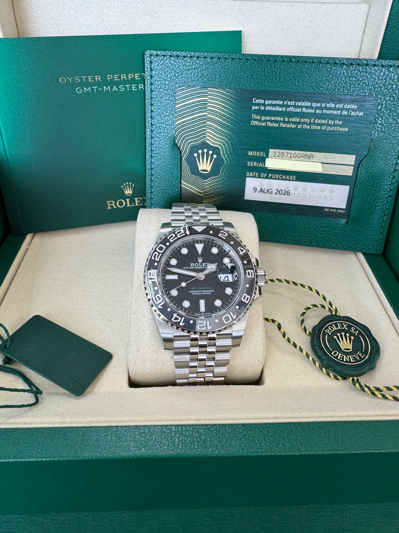 Rolex GMT-Master II "Bruce Wayne" 2026 126710GRNR Jubilee New Wood Card