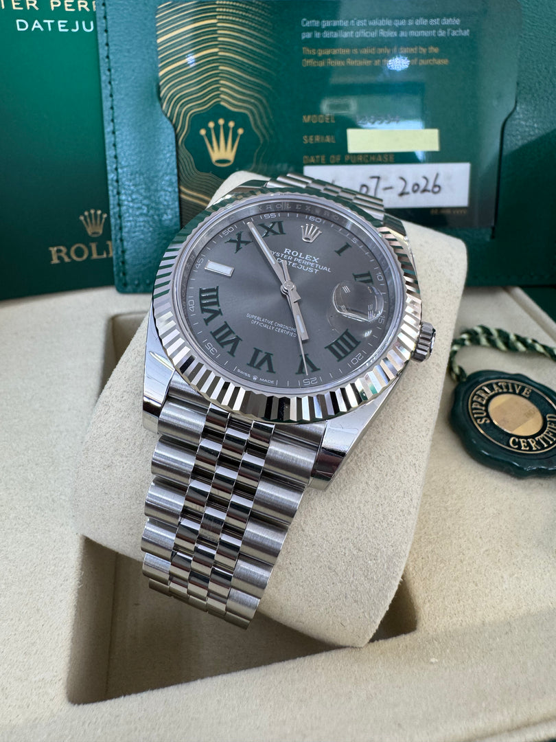 Rolex Datejust 41mm 126334 2026 Wimbeldon Dial Jubilee