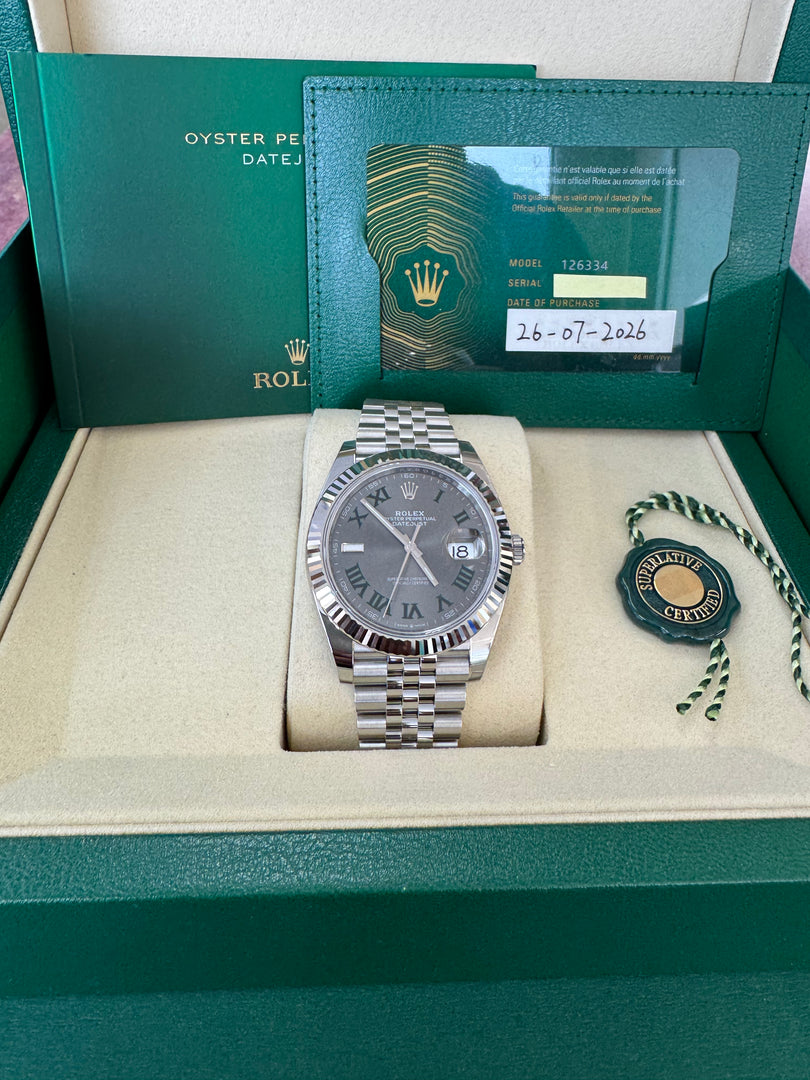 Rolex Datejust 41mm 126334 2026 Wimbeldon Dial Jubilee