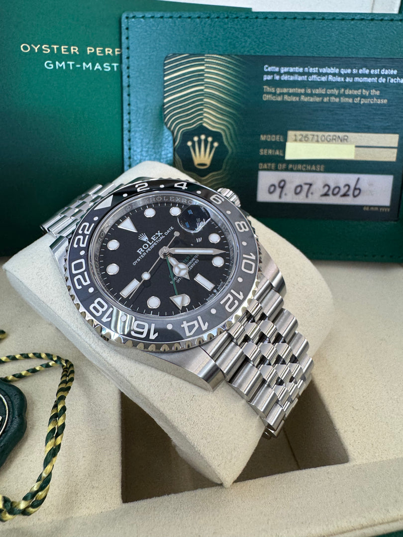 Rolex GMT-Master II "Bruce Wayne" 2026 126710GRNR Jubilee New Wood Card