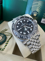 Load image into Gallery viewer, Rolex GMT-Master II "Bruce Wayne" 2026 126710GRNR Jubilee New Wood Card