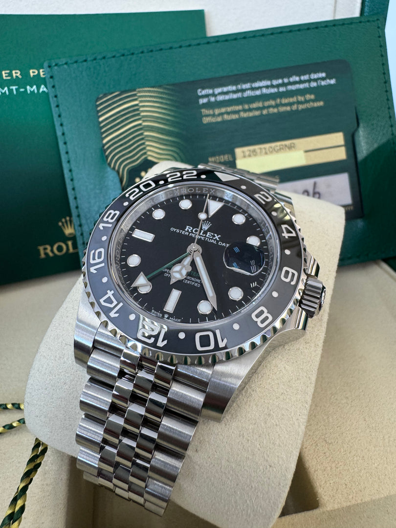 Rolex GMT-Master II "Bruce Wayne" 2026 126710GRNR Jubilee New Wood Card