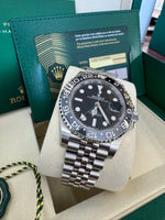 Load image into Gallery viewer, Rolex GMT-Master II "Bruce Wayne" 2026 126710GRNR Jubilee New Wood Card