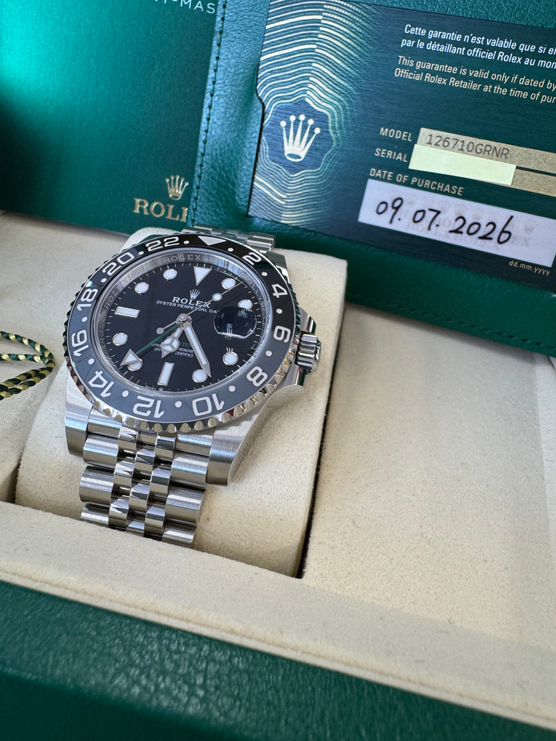 Rolex GMT-Master II "Bruce Wayne" 2026 126710GRNR Jubilee New Wood Card