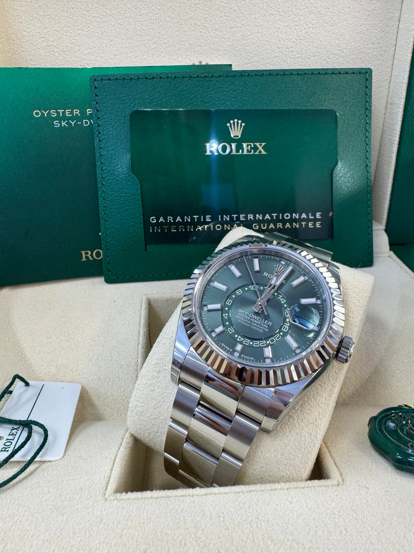 Rolex Sky-Dweller 336934 Mint Green Dial 2024 Oyster Stickers