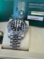 Load image into Gallery viewer, Rolex GMT-Master II "Bruce Wayne" 2026 126710GRNR Jubilee Full Stickers New Wood Card