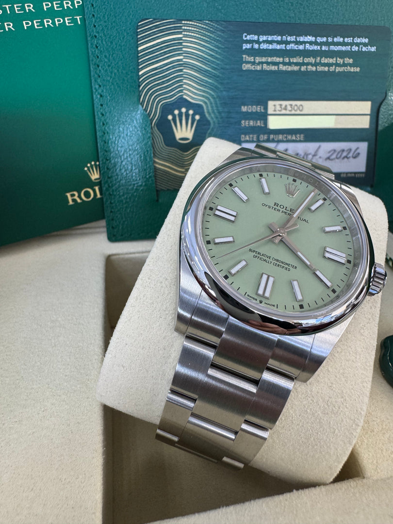 Rolex Oyster Perpetual 41mm 2026 Pistachio Dial 134300