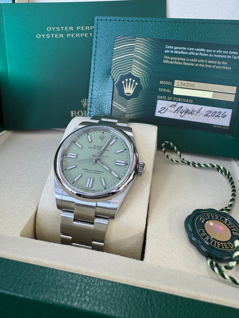 Rolex Oyster Perpetual 41mm 2026 Pistachio Dial 134300