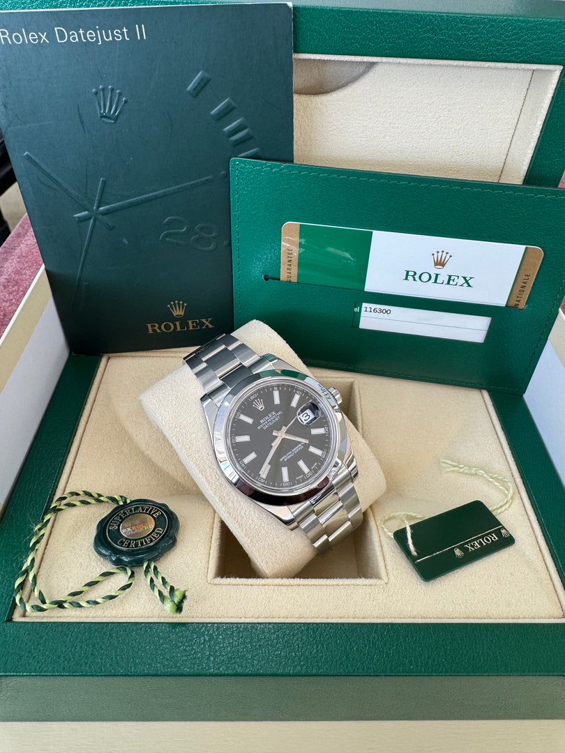 Rolex Datejust II 41mm 116300 2015 Black Dial Oyster