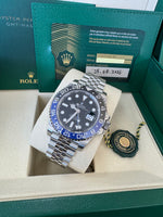 Load image into Gallery viewer, Rolex GMT-Master II "BatGirl" 2026 126710BLNR Jubilee WoodCard