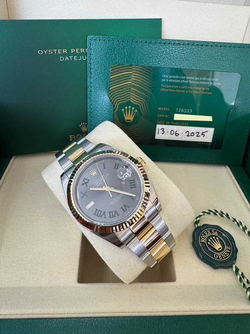 Rolex Datejust 41 Black Wimbeldon Dial 126333 2025 Oyster