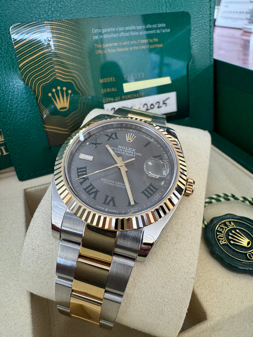 Rolex Datejust 41 Black Wimbeldon Dial 126333 2025 Oyster