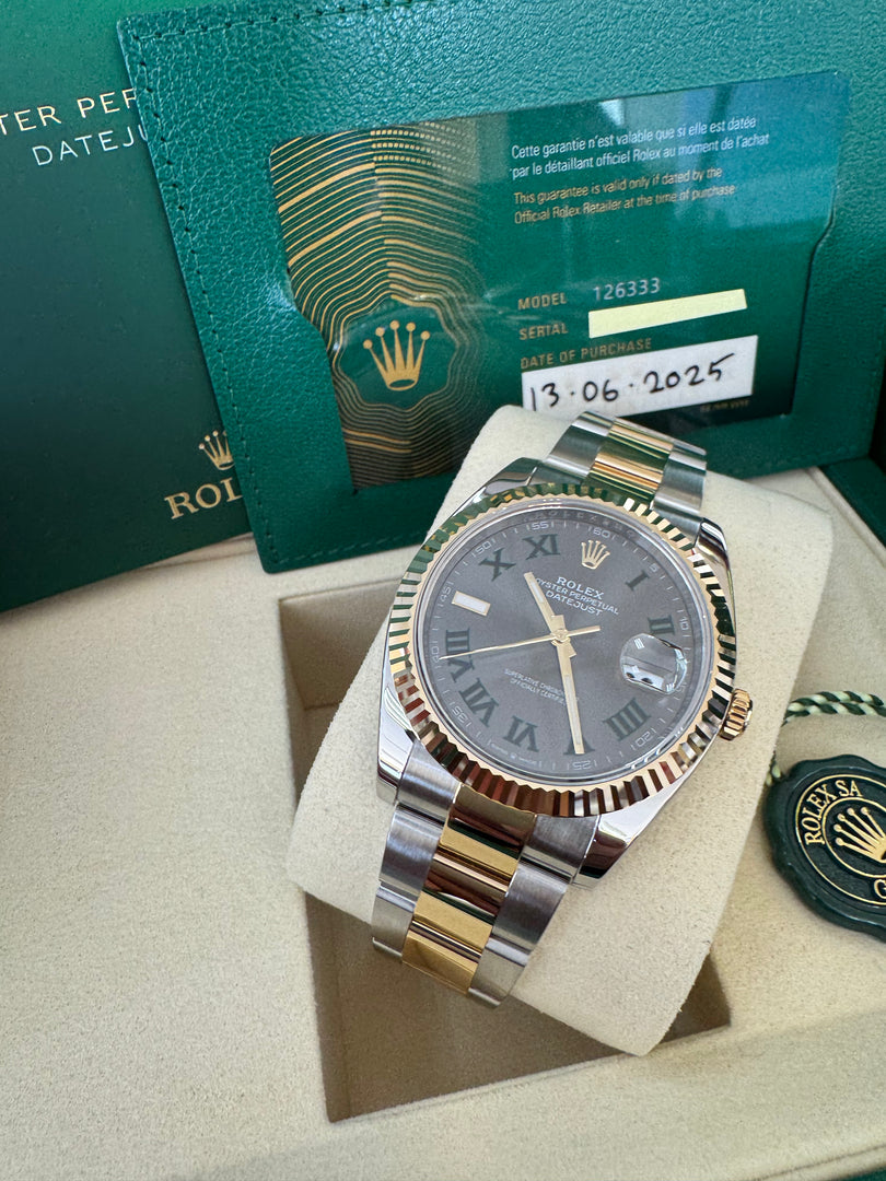 Rolex Datejust 41 Black Wimbeldon Dial 126333 2025 Oyster