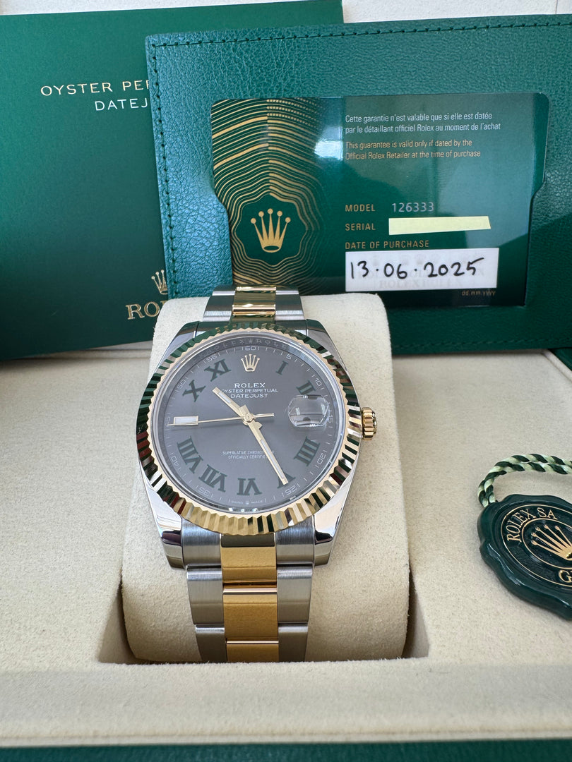 Rolex Datejust 41 Black Wimbeldon Dial 126333 2025 Oyster