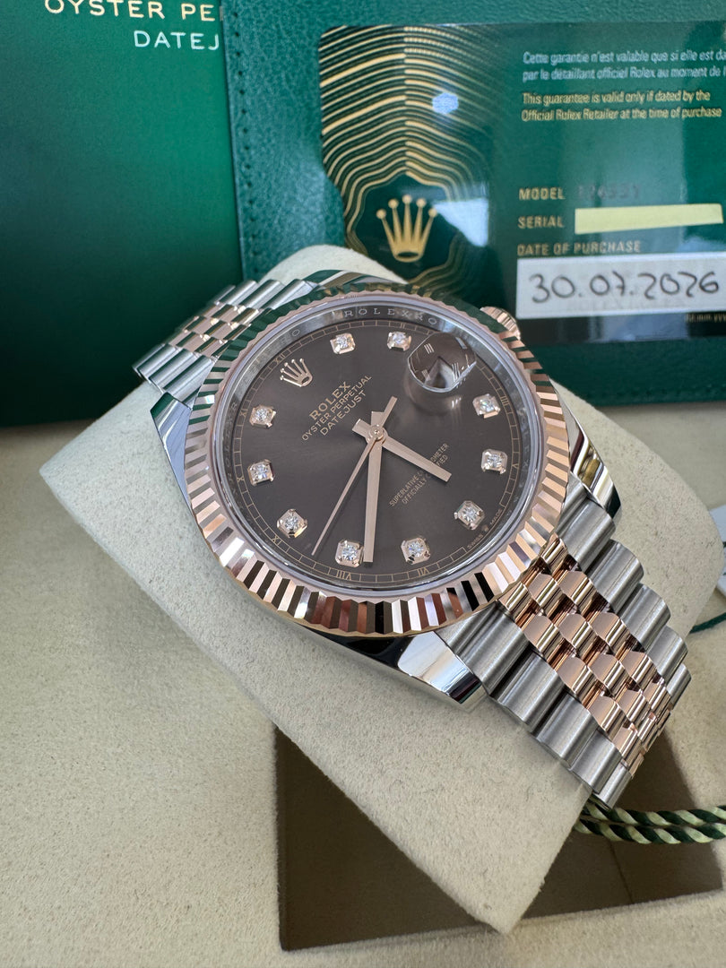 Rolex Datejust 41 Chocolate Diamond Dial 126331 2026 Jubilee