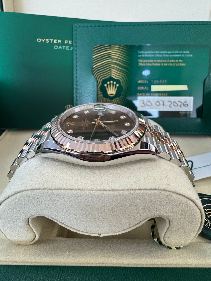 Rolex Datejust 41 Chocolate Diamond Dial 126331 2026 Jubilee