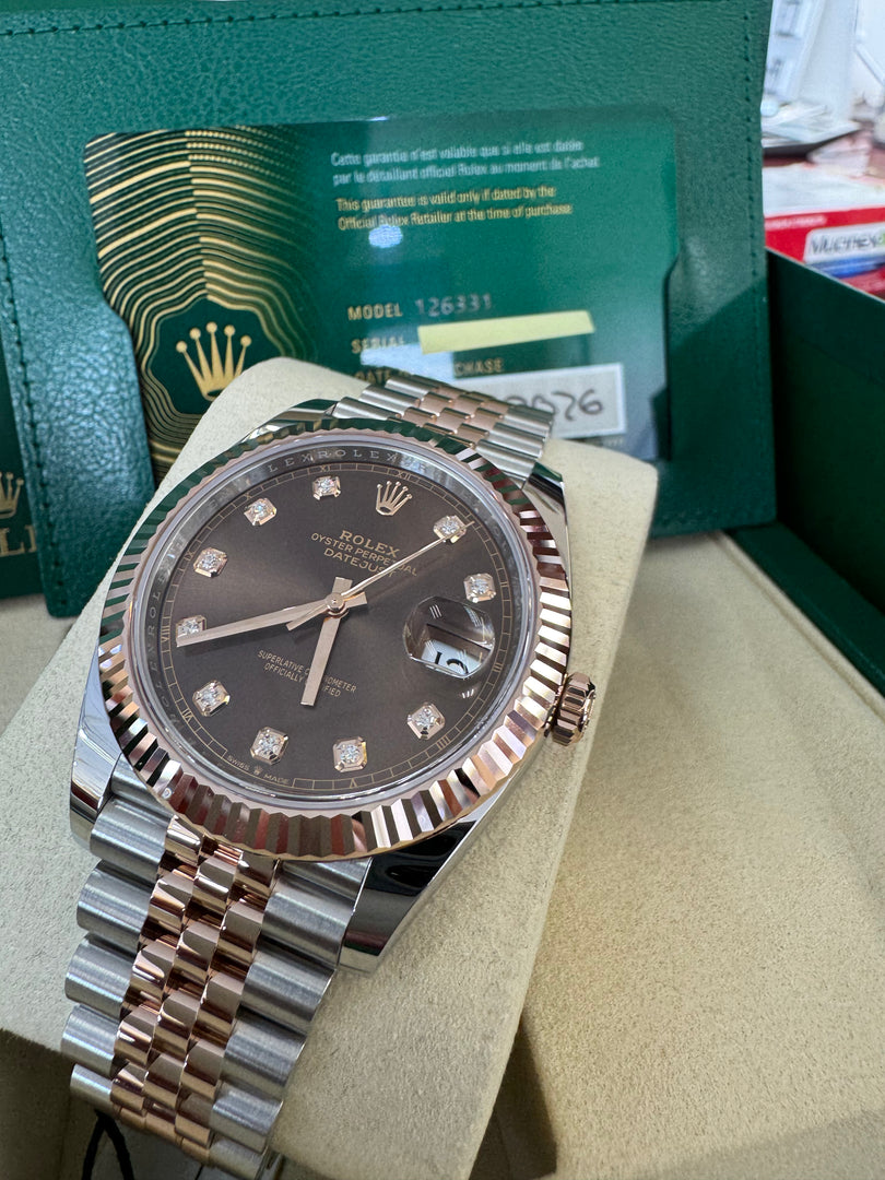 Rolex Datejust 41 Chocolate Diamond Dial 126331 2026 Jubilee