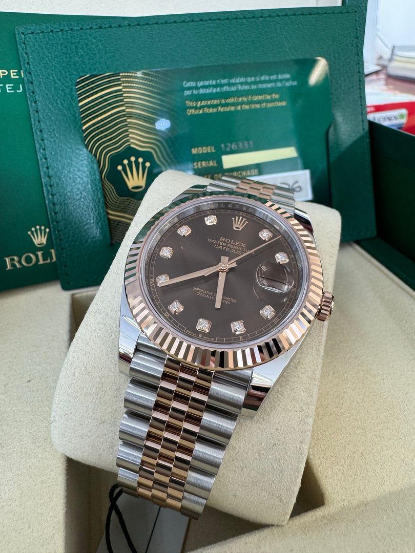 Rolex Datejust 41 Chocolate Diamond Dial 126331 2026 Jubilee
