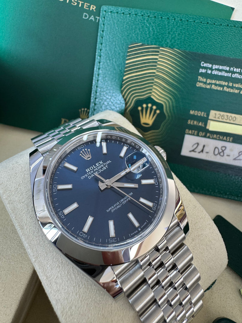 Rolex Datejust 41mm 126300 2026 Blue Index Jubilee