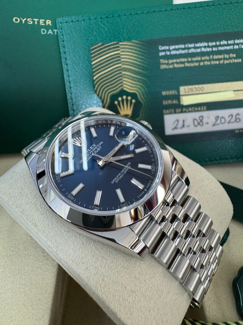 Rolex Datejust 41mm 126300 2026 Blue Index Jubilee