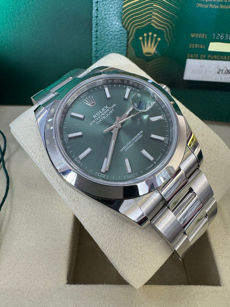 Rolex Datejust 41mm 126300 2026 Green Oyster