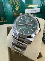 Load image into Gallery viewer, Rolex Datejust 41mm 126300 2026 Green Oyster