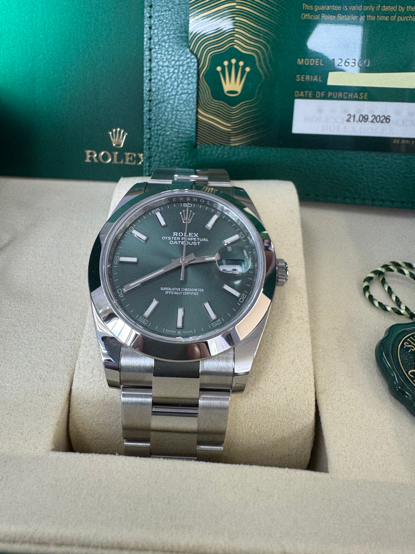 Rolex Datejust 41mm 126300 2026 Green Oyster