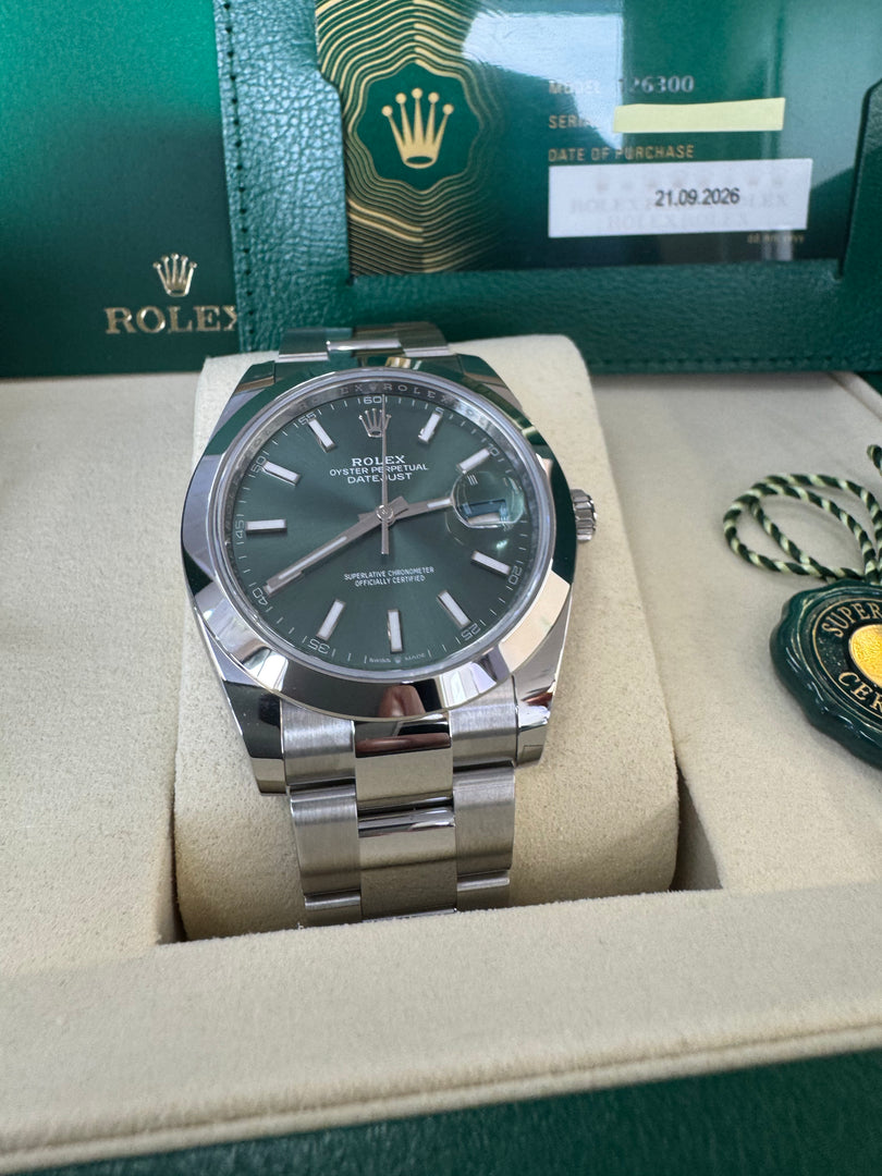 Rolex Datejust 41mm 126300 2026 Green Oyster