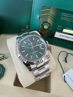 Load image into Gallery viewer, Rolex Datejust 41mm 126334 2026 Mint Green Dial Oyster