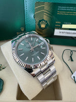 Load image into Gallery viewer, Rolex Datejust 41mm 126334 2026 Mint Green Dial Oyster