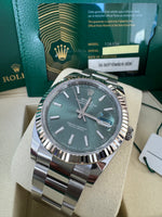 Load image into Gallery viewer, Rolex Datejust 41mm 126334 2026 Mint Green Dial Oyster