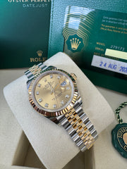 Rolex Datejust 28mm 279173 2026 Champagne Diamond Dial Jubilee