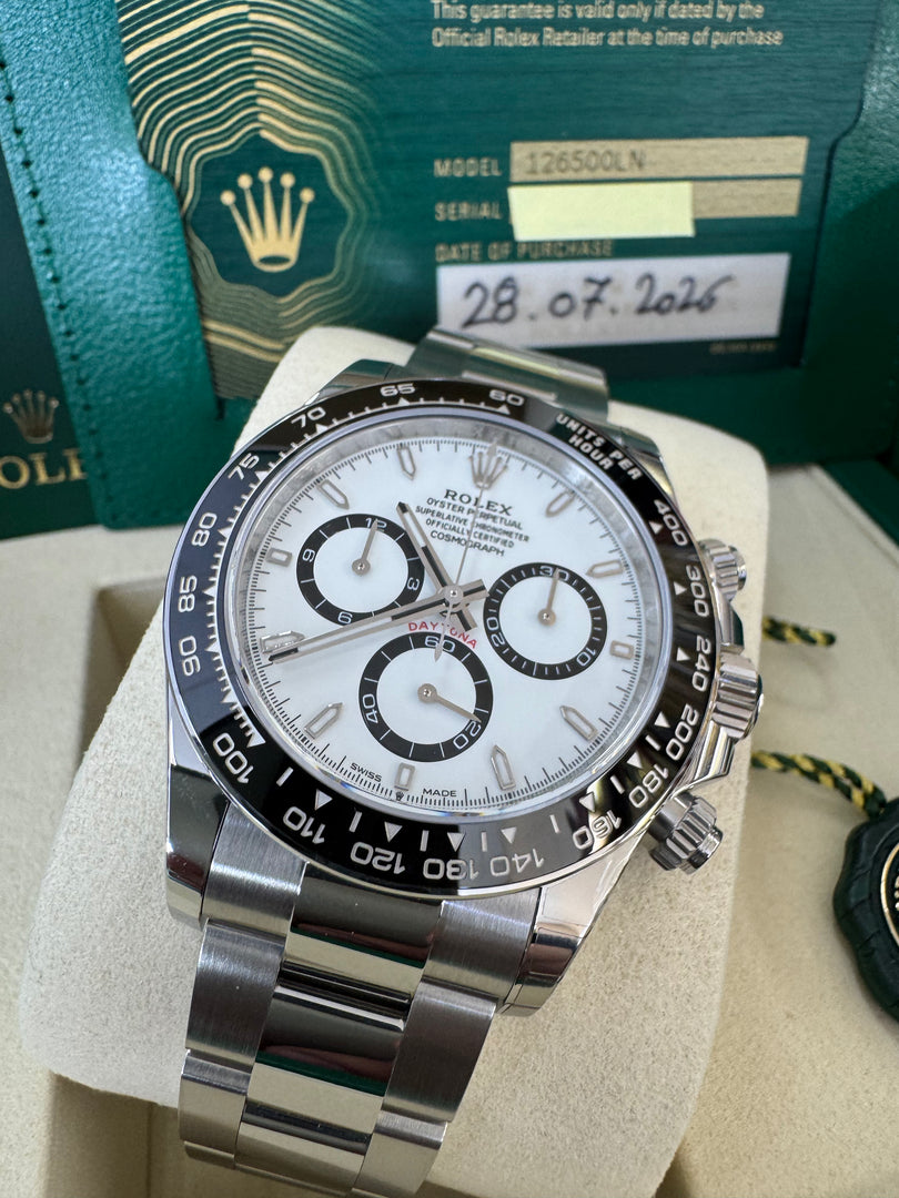 Rolex Daytona 126500LN 2026 "Panda" New Release Wood Card