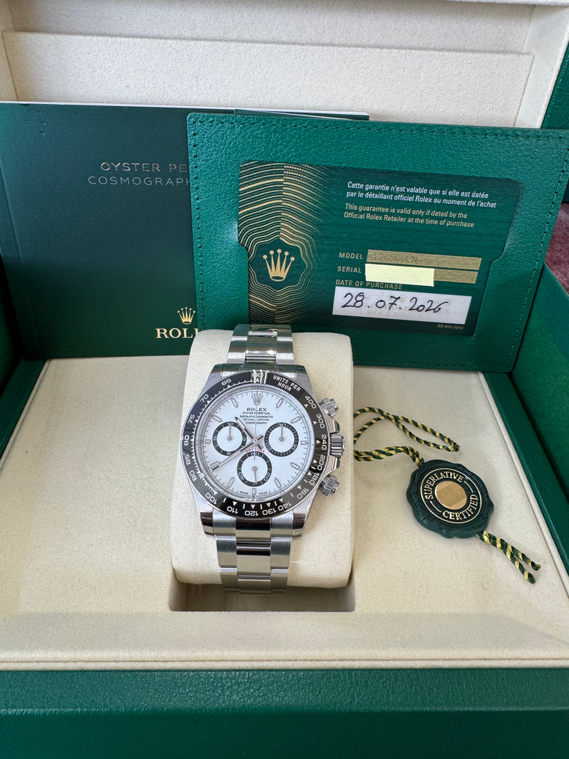 Rolex Daytona 126500LN 2026 "Panda" New Release Wood Card
