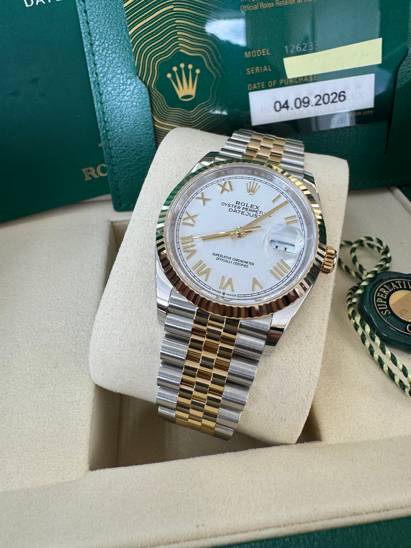Rolex Datejust 36mm 126233 2026 White Roman Dial