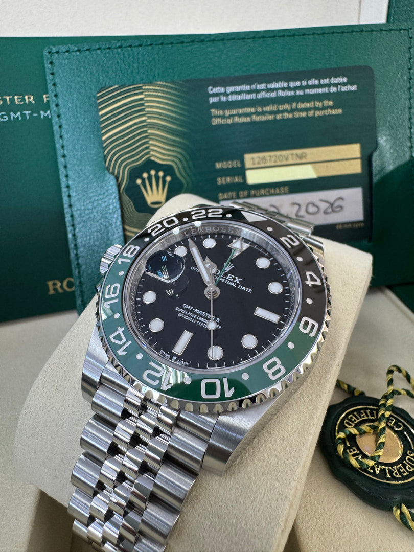 Rolex GMT-Master II "Sprite" 2026 126720VTNR Jubilee New Wood Card