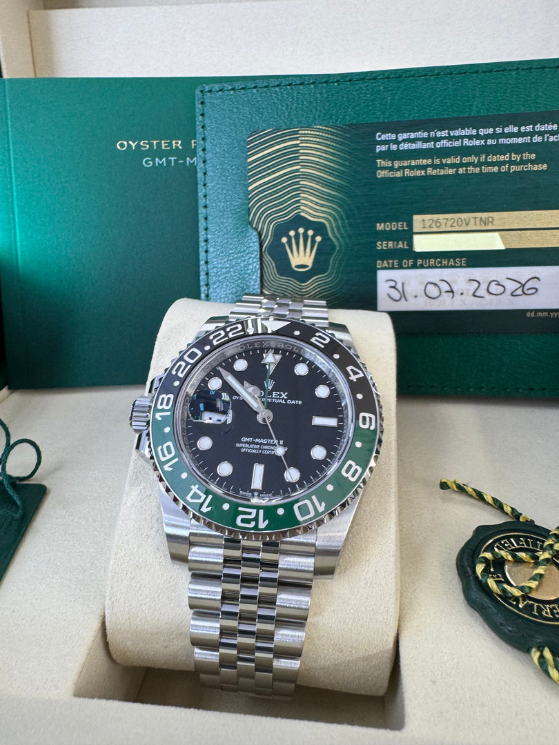 Rolex GMT-Master II "Sprite" 2026 126720VTNR Jubilee New Wood Card